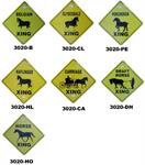 12^X12^ Caution Horse Sign Aluminum