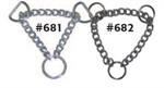 #681 6^x3mm Chain w/2 1.5^ Dees NP
