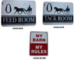 9^ X 12^ My Barn My Rules Alum.Sign