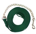 Green Nylon Lunge Line W/Chain