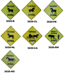 12^X12^Haflinger Xing Sign Aluminum