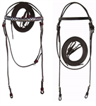 Draft Beta Riding Bridle W/Reins Burgundy